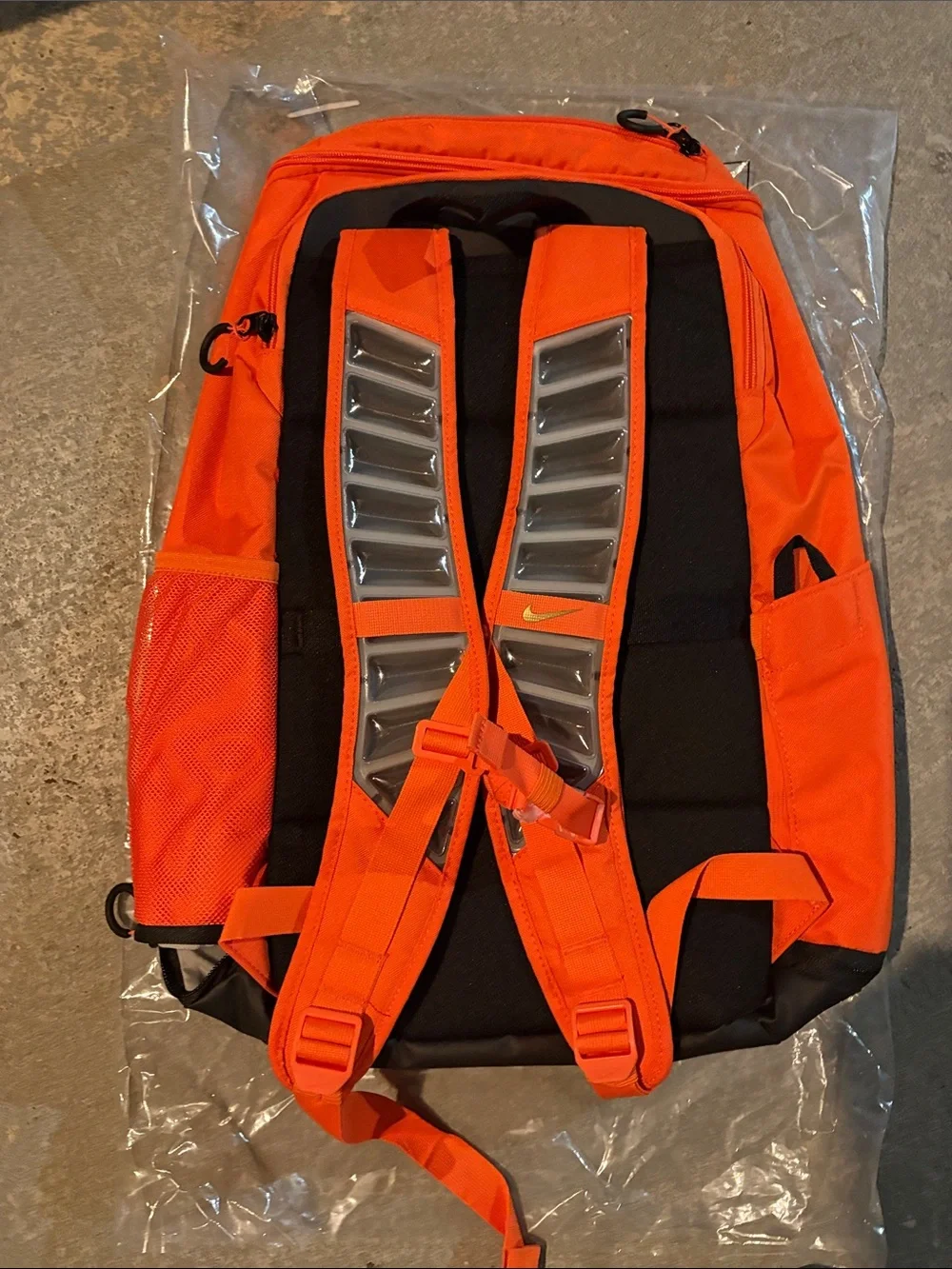 Nike Elite Bright Orange Elite Backpack with Black Base